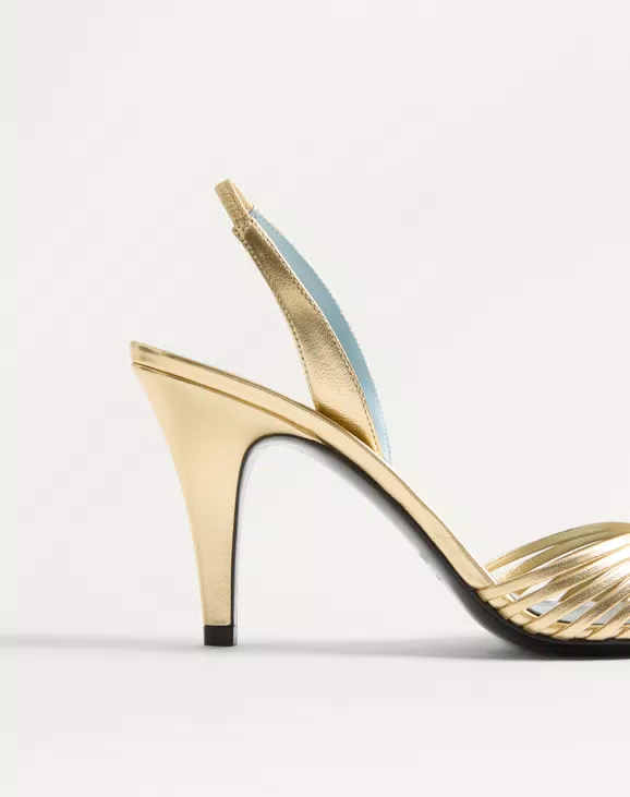 Valentino Royal Sandal In Laminated Nappa Leather 85Mm - Image 2